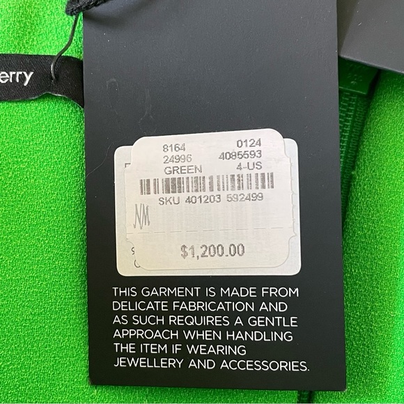 ALEX PERRY darcy stretch crepe sweetheart drape strapless dress green Sz 8 NWT - Picture 7 of 11